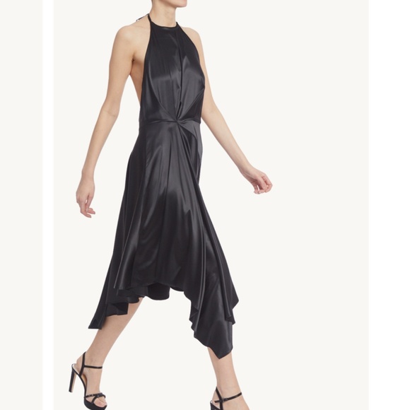 Jewel BADGLEY MISCHKA Satin Backless Dress with High-Low Skirt - Picture 6 of 9